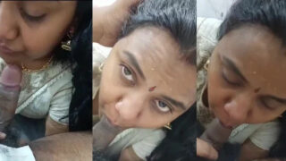 Desi tamil wife blowjob and cumshot leaked mms video
