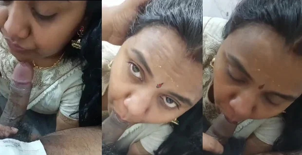 Desi tamil wife blowjob and cumshot leaked mms video