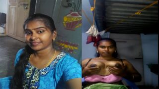 Tamil Aunty Showing Her Milky Boobs