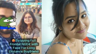 Girlfriend Stripping On Live Cam Viral Sex Video