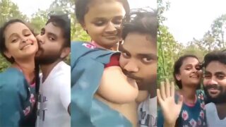 Outdoor XXX Teen Beautifull Desi Lover Fun Video