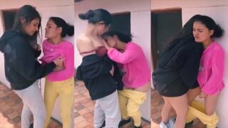 Two Sisters Nude Sex Boobs Sucking Pussy Fingering When Alone at Home